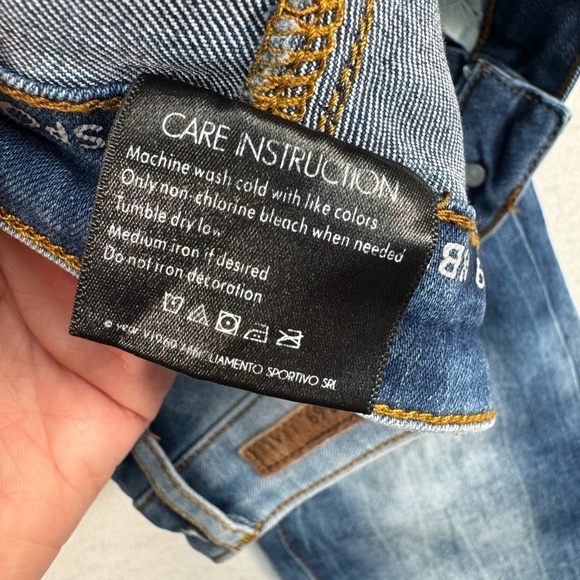 V 1969 Italia Skinny Cropped Jeans Womens Size 26/2 Light Medium Blue Mid Rise - Picture 6 of 14